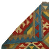 Colorful Flat-Weave Wool Kilim Runner 2' 2"x 6' 7" ft / 65 x 200 cm - No. G31271
