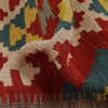 Colorful Flat-Weave Wool Kilim Runner 2' 2"x 6' 7" ft / 65 x 200 cm - No. G31271