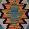 Colorful Flat-Weave Wool Kilim Runner 2' 2"x 6' 5" ft / 65 x 196 cm - No. G31273