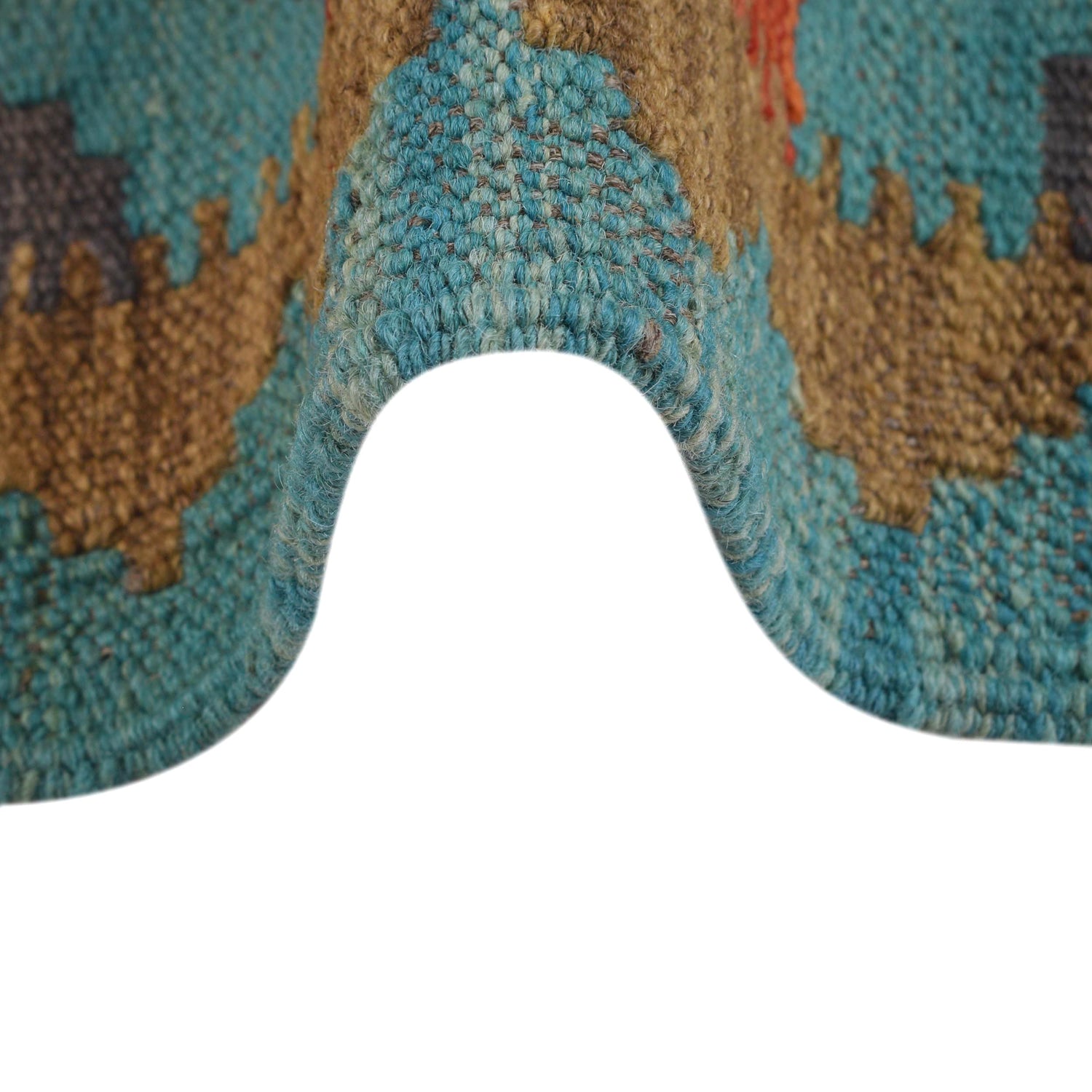 Colorful Flat-Weave Wool Kilim Runner 2' 2"x 6' 7" ft / 67 x 201 cm - No. G31275