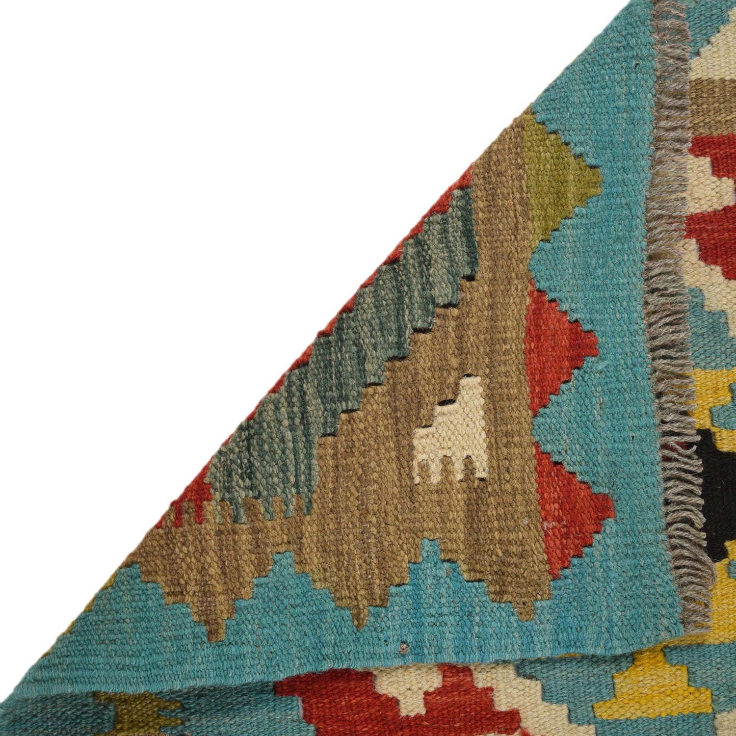 Short Kilim Runner 2' 2"x 6' 7" ft / 66 x 201 cm - No. G31277