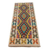 Colorful Flat-Weave Wool Kilim Runner 2' 2" x 5' 9" ft / 66 x 175 cm - No. G31286