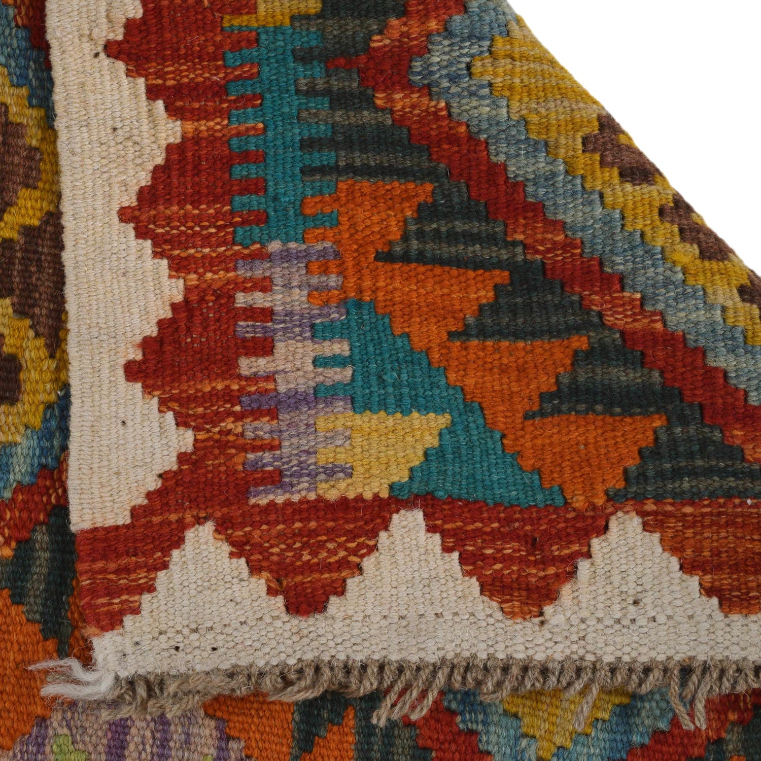 Hand Made Afghan Kilim Runner 1' 10" x 4' 3" ft / 55 x 130 cm - No. G31288