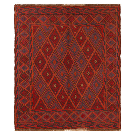 Hand Knotted Mashwani Area Rug 3' 10" x 4' 6" ft / 117 x 136 cm - No. G31316