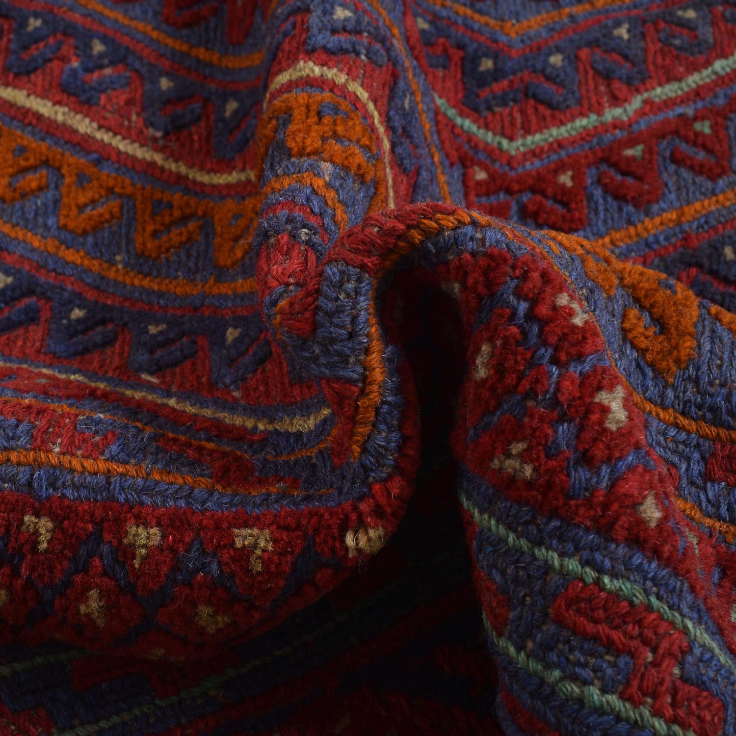 Handmade Wool Mushwani Rug 5' 0" x 6' 3" ft / 152 x 190 cm - No. G31321