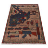 Handmade Afghan War Area Rug 2' 7" x 3' 11" ft / 80 x 120 cm - No. G31625