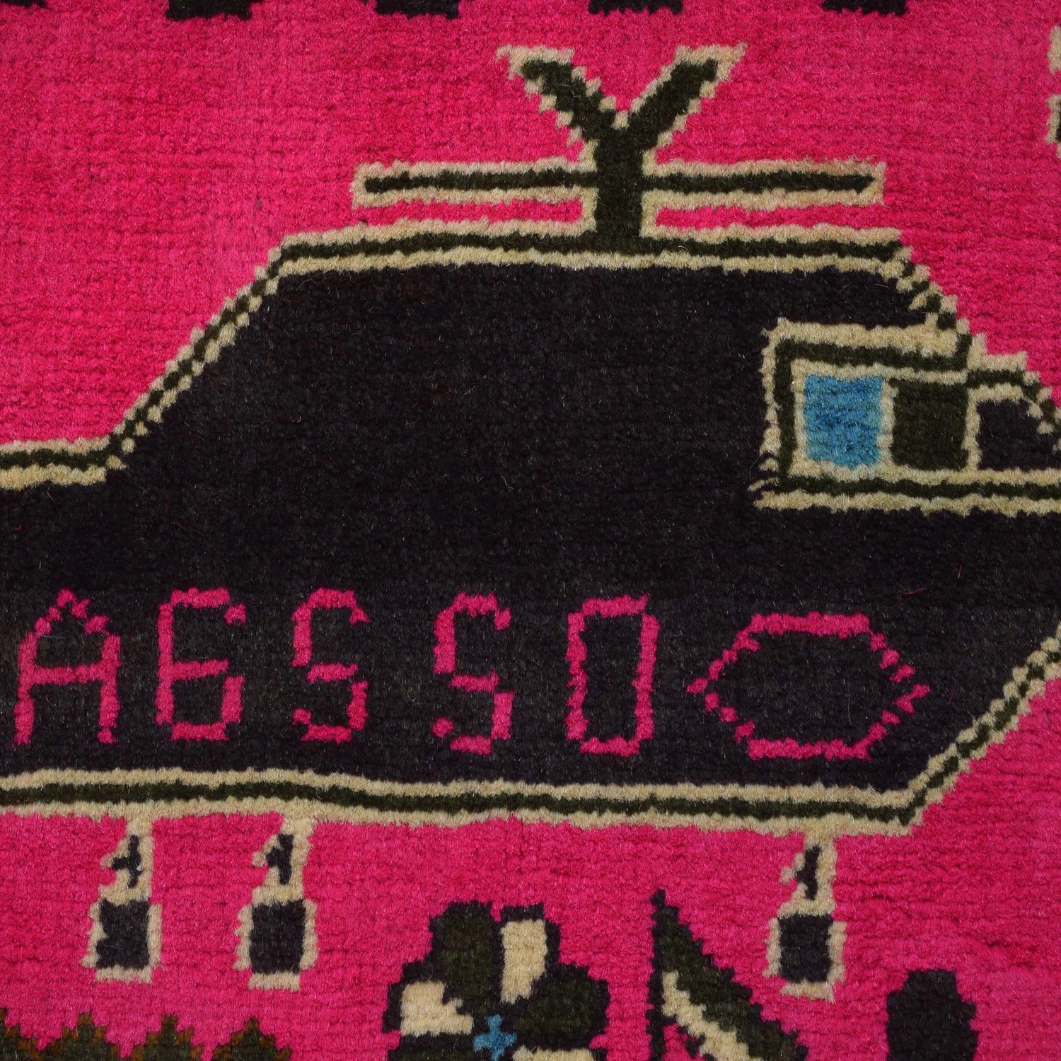 Hand-Knotted Afghan War Carpet 2' 8" x 4' 4" ft / 82 x 132 cm - No. G31626