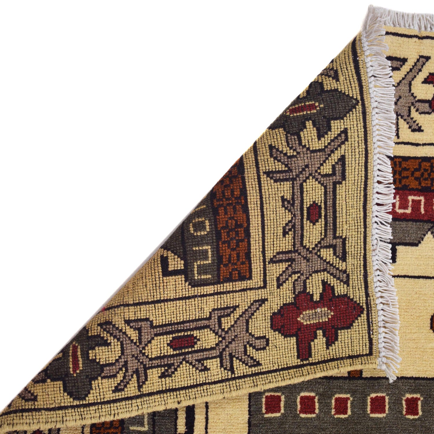 Hand-Knotted Afghan War Carpet 4' 2" x 6' 1" ft / 127 x 186 cm - No. G31653