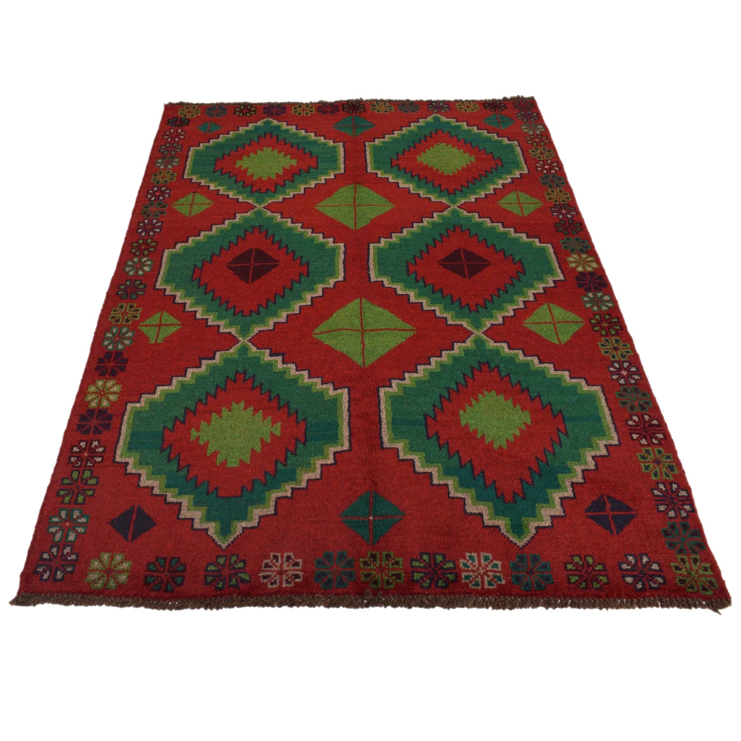 Tribal Baloch Rug 4' 2" x 6' 3" ft / 126 x 191 cm - No. G31681