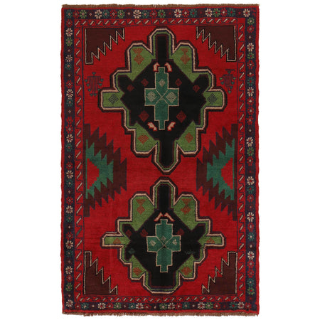 Tribal Baloch Rug 4' 0" x 6' 2" ft / 123 x 188 cm - No. G31683