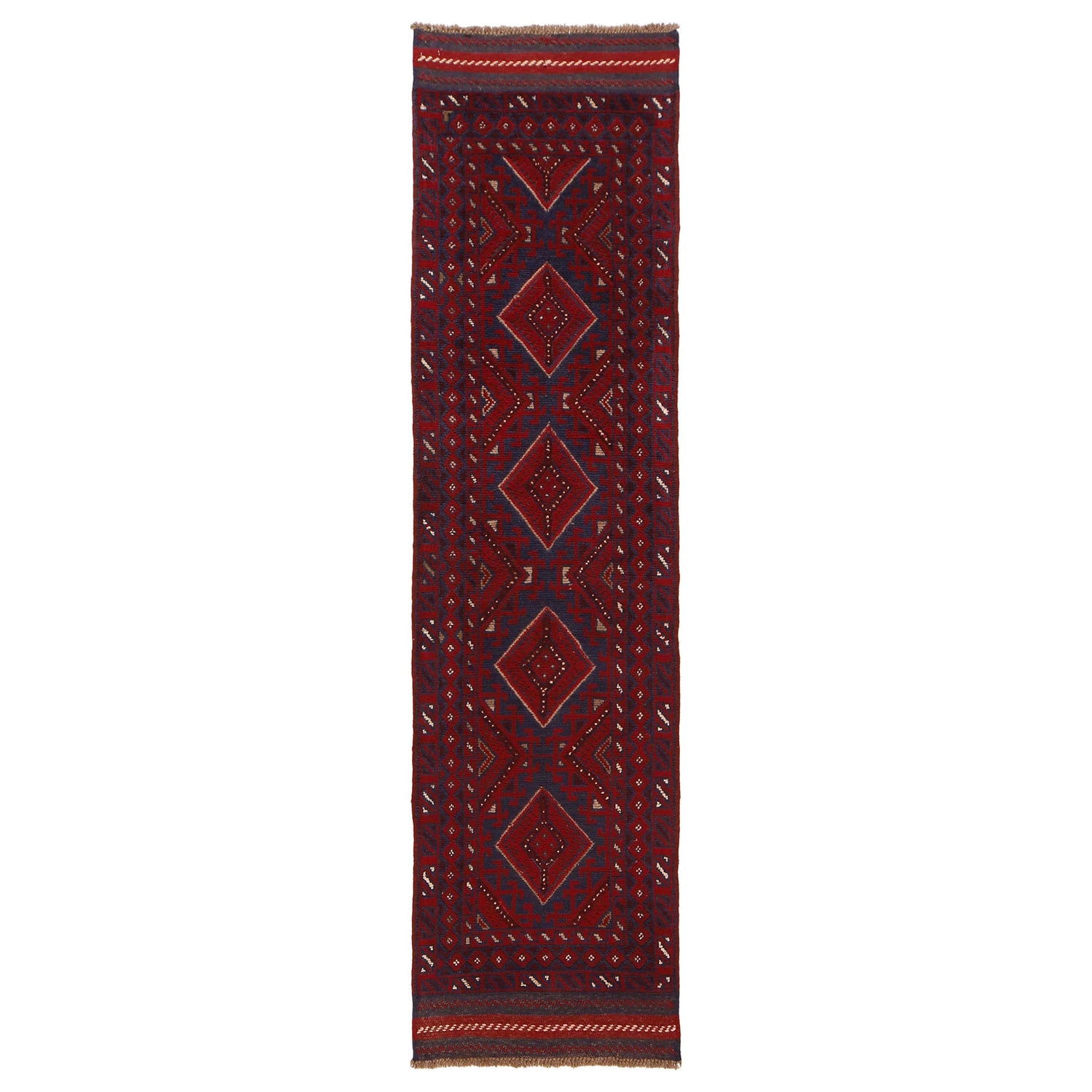 Handmade Mushwani Runner Rug 2' 0" x 8' 2" ft / 62 x 249 cm - No. G31722