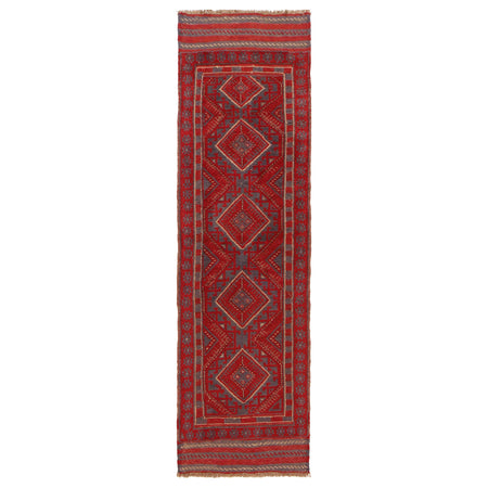 Handmade Wool Mushwani Runner 2' 2" x 8' 1" ft / 65 x 247 cm - No. G31754