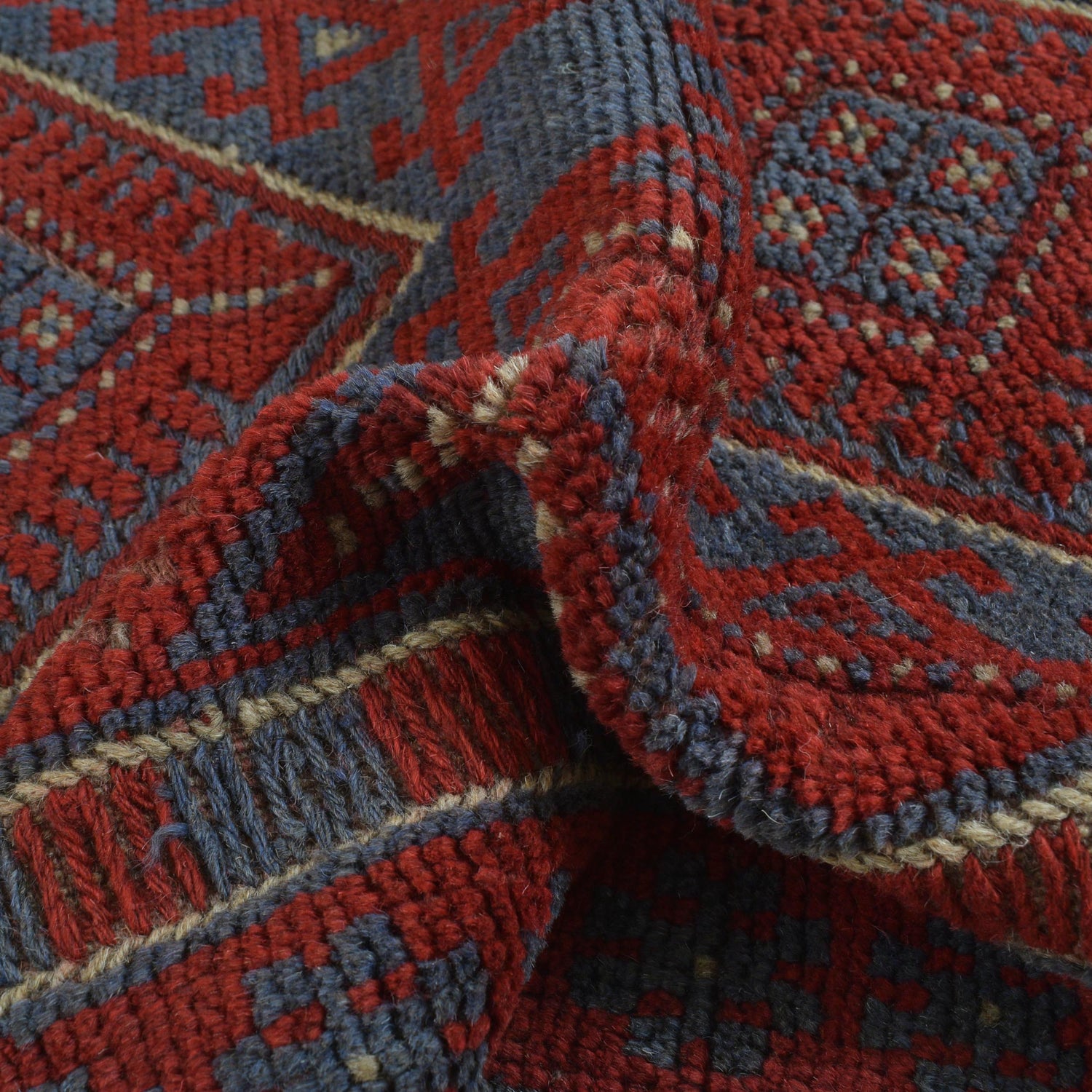 Handmade Wool Mushwani Runner 2' 2" x 8' 1" ft / 65 x 247 cm - No. G31754