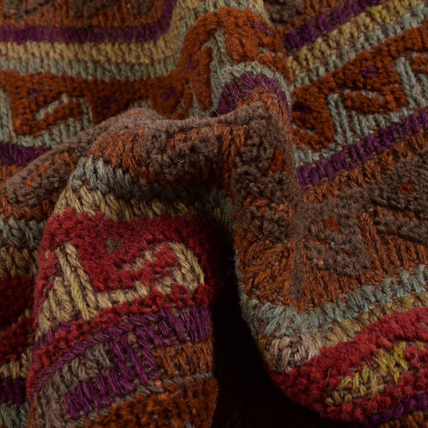 Handmade Mushwani Carpet 3' 10" x 3' 11" ft / 117 x 119 cm - No. G31755