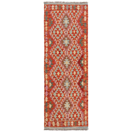 Hand Knotted Flatweave Kilim Runner 2' 3" x 6' 5" ft / 68 x 195 cm - No. G33004