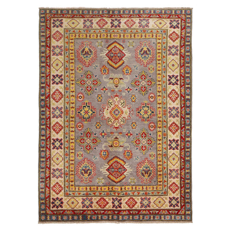 Hand knotted Kazak Carpet 4' 11" x 7' 0" ft / 150 x 213 cm - No. G34021