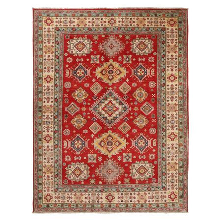 Red Color Kazak Rug 5' 0" x 6' 9" ft / 153 x 205 cm - No. G34025