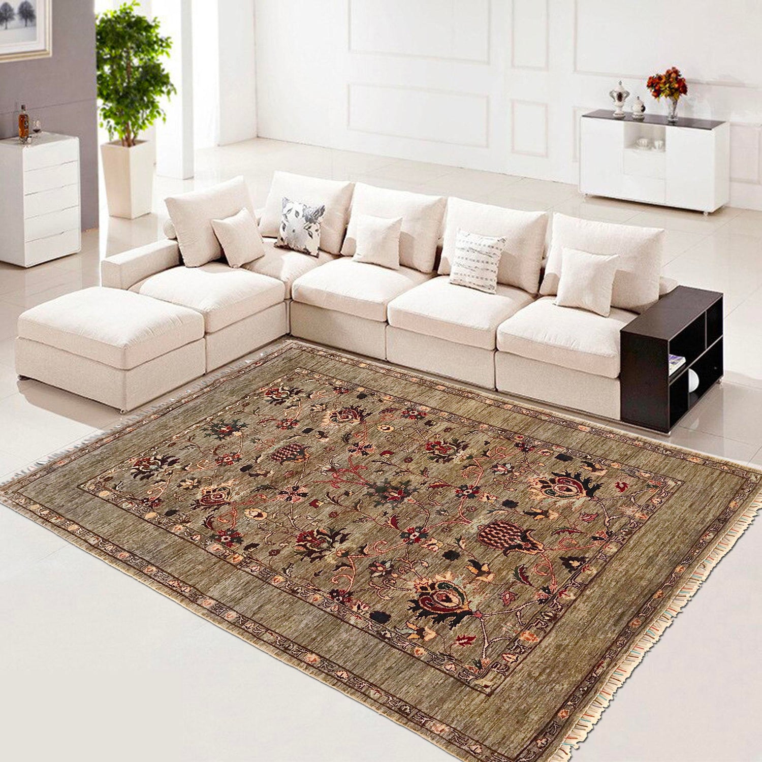 Luxury Sultani Rug 5' 5" x 7' 7" ft / 166 x 232 cm - No. G34140