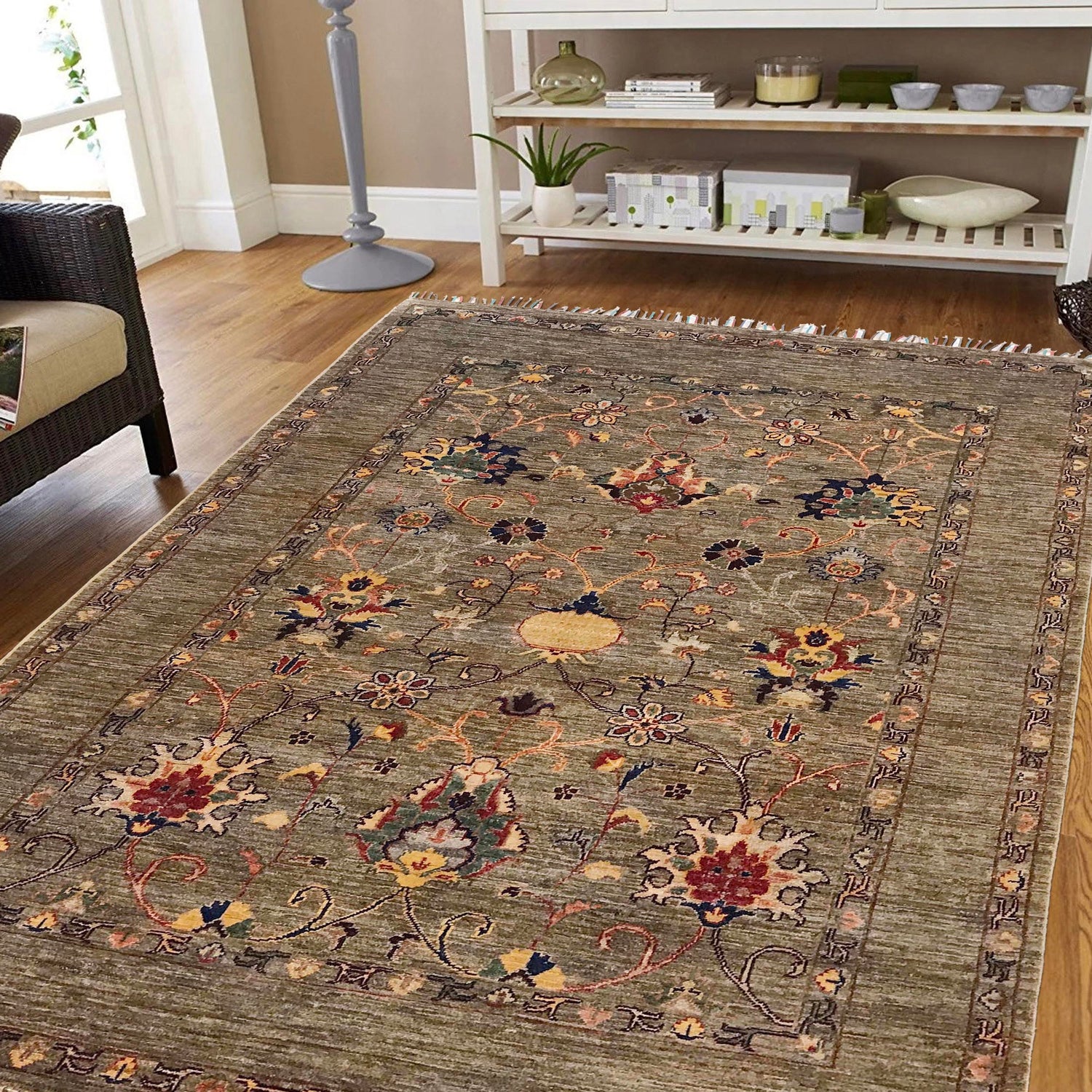 Modern Sultani Carpet 4' 11" x 6' 6" ft / 151 x 197 cm - No. G34143