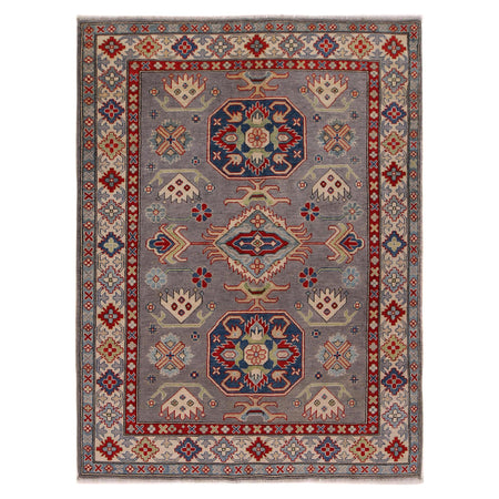 Hand Knotted Kazak Oriental Rug 4' 11" x 7' 1" ft / 149 x 215 cm - No. G34146