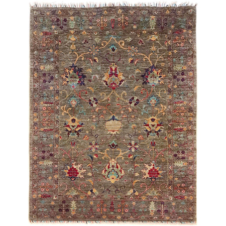 Hand Knotted Sultani Modern Rug 4' 10" x 6' 4" ft / 147 x 193 cm - No. G34151