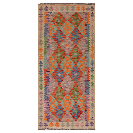 Short Chobi Kilim Runner 2' 11" x 6' 7" ft / 90 x 201 cm - No. G34380