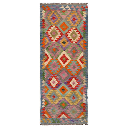 Short Chobi Kilim Runner 2' 10" x 8' 4" ft / 86 x 254 cm - No. G34389