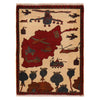 Hand-Knotted Afghan War Carpet 2' 2" x 2' 10" ft / 67 x 87 cm - No. G34422