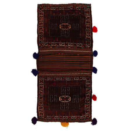 Afghan Baluch Saddle Bag Rug 2' 8" x 5' 9" ft / 81 x 176 cm - No. G34446