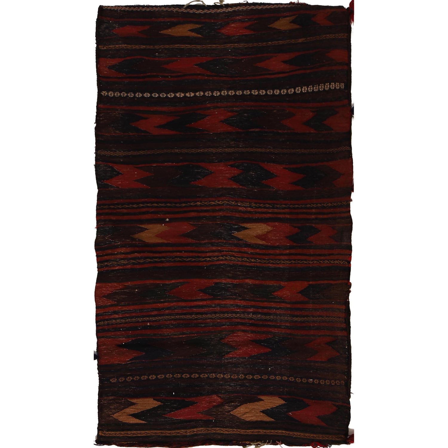 Hand Knotted Saddle Bag Area Rug 2' 9" x 5' 8" ft / 83 x 172 cm - No. G34447