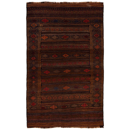 Handmade Flatweave Kilim 4' 5" x 6' 9" ft / 135 x 207 cm - No. G34884