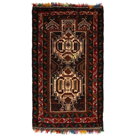 Islamic Prayer Carpet 2' 7" x 4' 7" ft / 80 x 140 cm -No. G35152