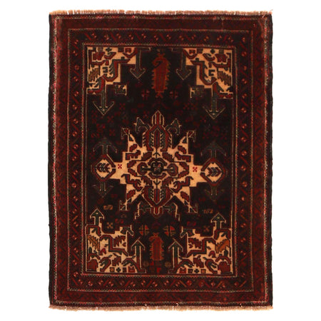 Tribal Baloch Rug 2' 10" x 3' 10" ft / 86 x 118 cm - No. G35171