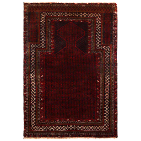 Muslim Prayer Rug 3' 3" x 4' 8" ft / 99 x 143 cm - G35174