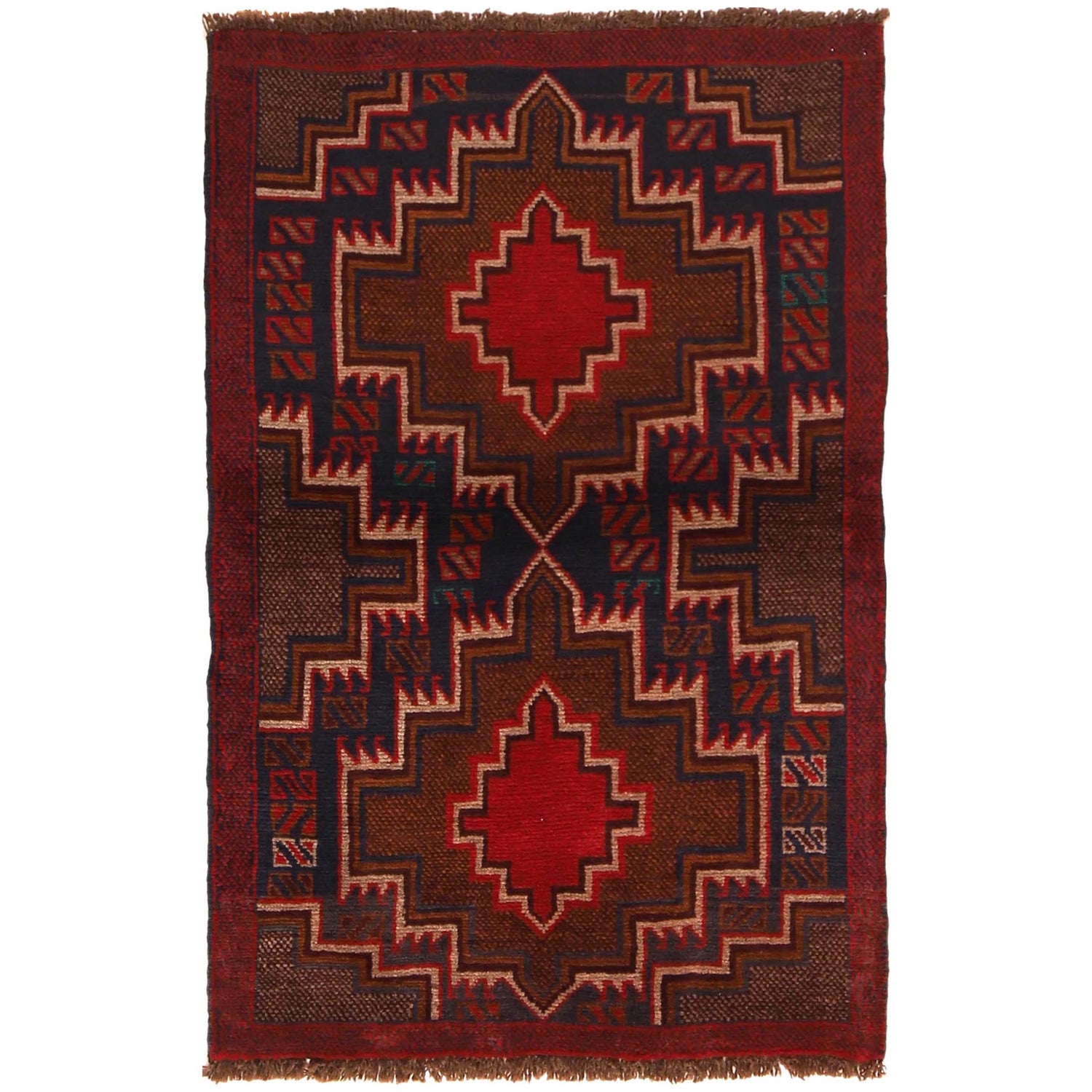 Baluch Small Size Rug 2' 10" x 4' 6" ft / 87 x 138 cm - No. G35193