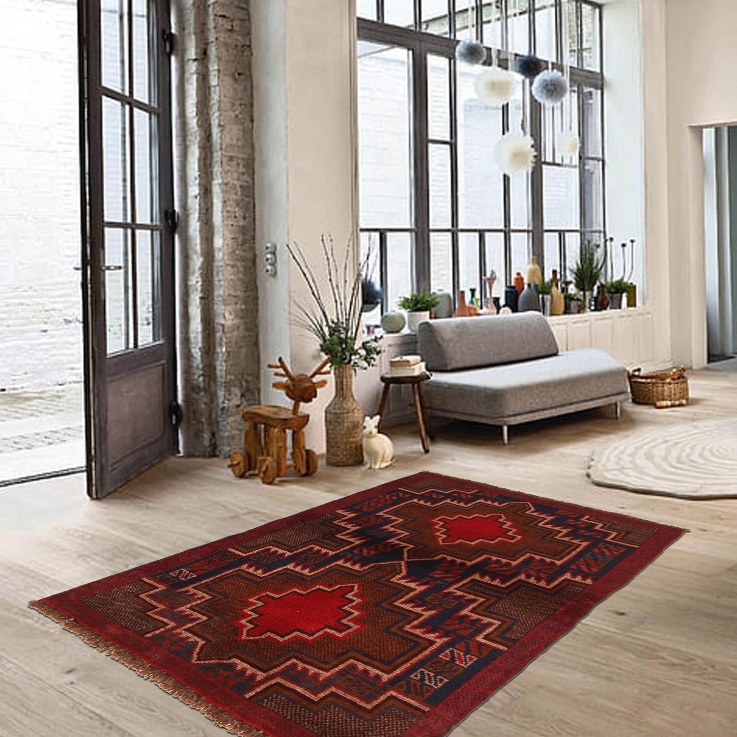 Baluch Small Size Rug 2' 10" x 4' 6" ft / 87 x 138 cm - No. G35193