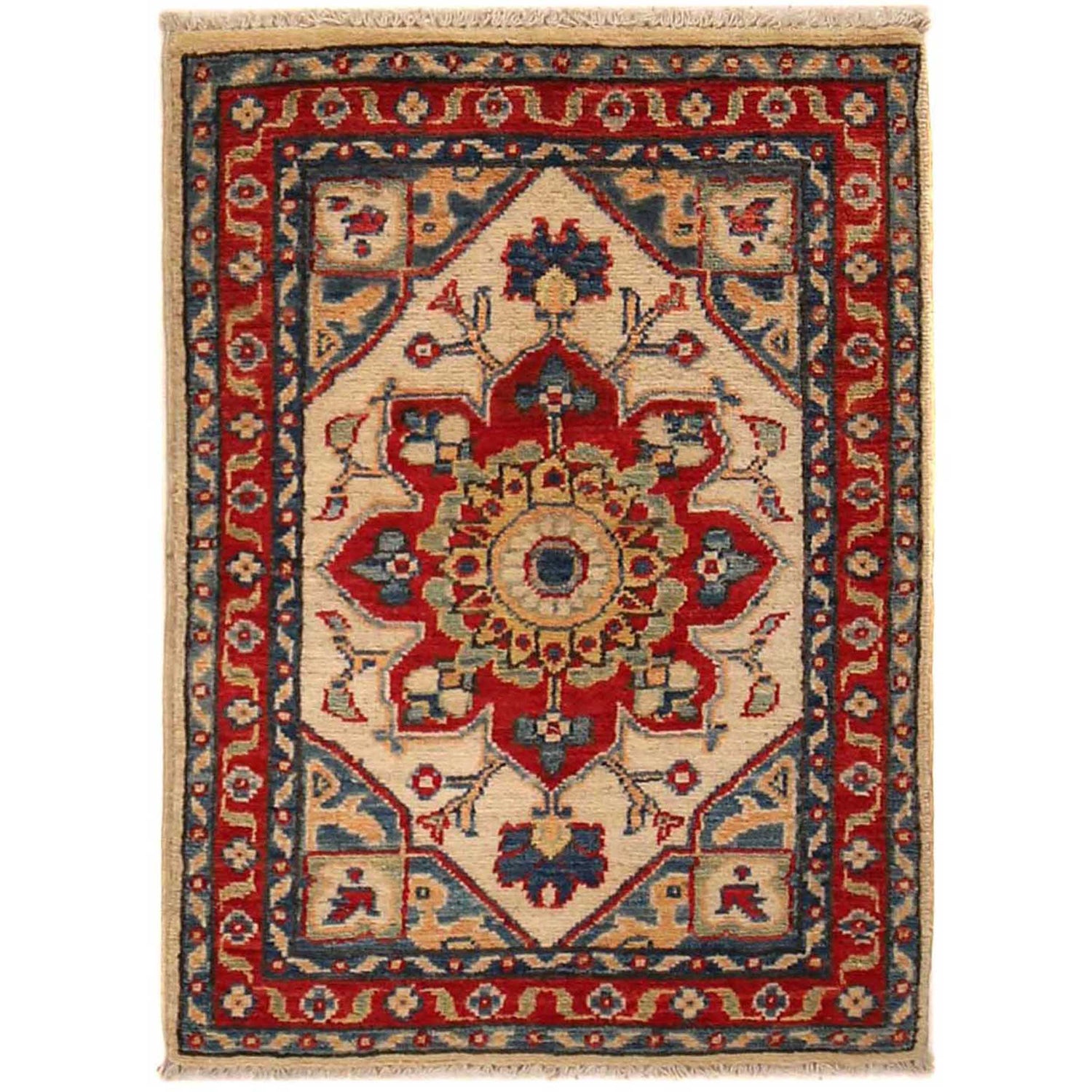 Hand knotted Kazak Rugs 2' 0" x 2' 11" ft / 60 x 88 cm - No. G35201
