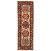 Hand Knotted Kazak Oriental Runner Rug 2' 1" x 6' 2" ft / 63 x 188 cm - No. G35208