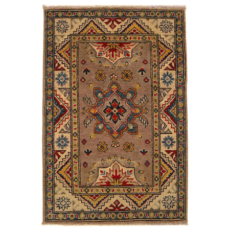 Hand Knotted Kazak Oriental Rug 2' 7" x 4' 1" ft / 80 x 124 cm - No. G35216