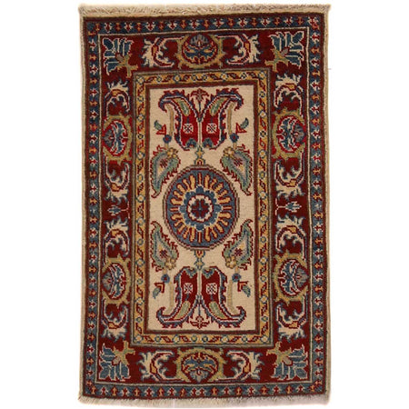 Handmade Kazak Area Rug 1' 11" x3' 1" ft / 58 x 94 cm - No. G35218