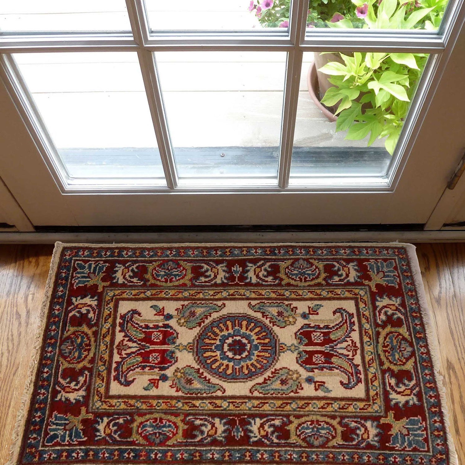 Handmade Kazak Area Rug 1' 11" x3' 1" ft / 58 x 94 cm - No. G35218