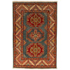 Blue Color Kazak Rug 2' 8" x 4' 0" ft / 82 x 123 cm - No. G35222