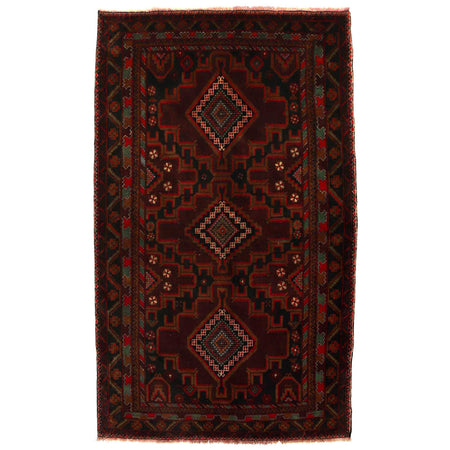 Multi Color Baluchi Rug 4' 0" x 6' 8" ft / 122 x 204 cm - No. G35410