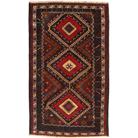 Hand Knotted Baluchi Rug  2' 9" x 4' 9" ft / 85 x 146 cm - No. G35414