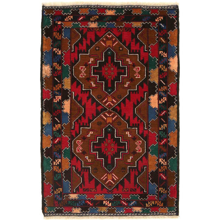 Tribal Baloch Rug 2' 10" x 4' 4" ft / 87 x 132 cm - No. G35430
