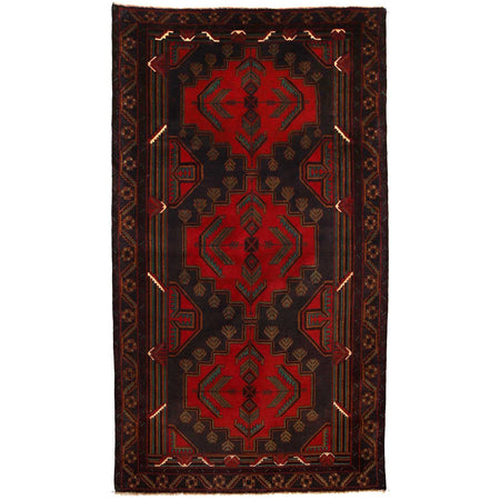 Tribal Baloch Rug 3' 7" x 6' 9" ft / 109 x 205 cm - No. G35435