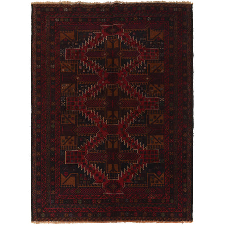 Handmade Baluchi Rug 4' 2" x 5' 10" ft / 128 x 178 cm - No. G35505