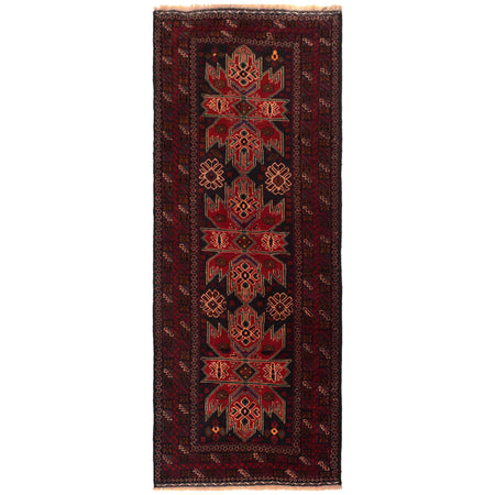 Red Color Baloch Runner 2' 9" x 7' 0" ft / 85 x 213 cm - No. G35522