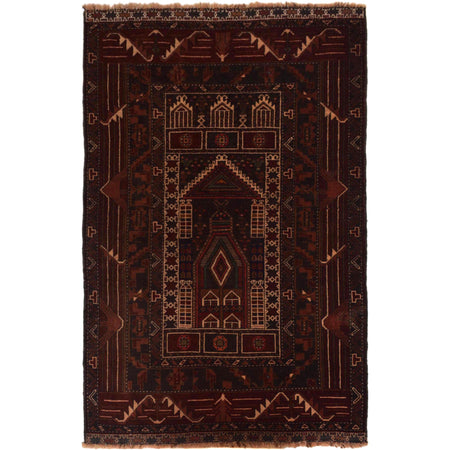Fine Quality Prayer Rug 2' 7" x 4' 5" ft / 80 x 134 cm -No. G35622