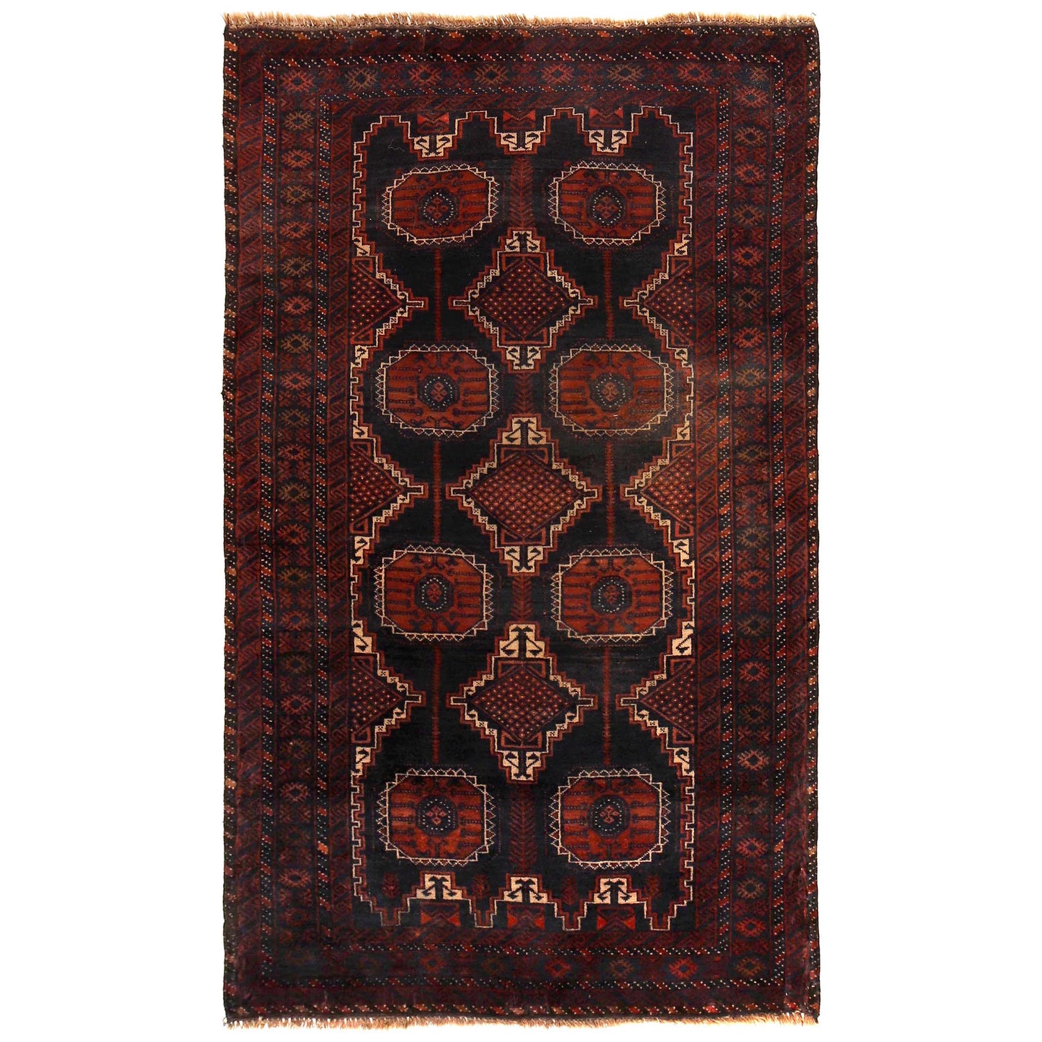 Handmade Baluchi Rug 3' 7" x 6' 1" ft / 108 x 186 cm - No. G35814